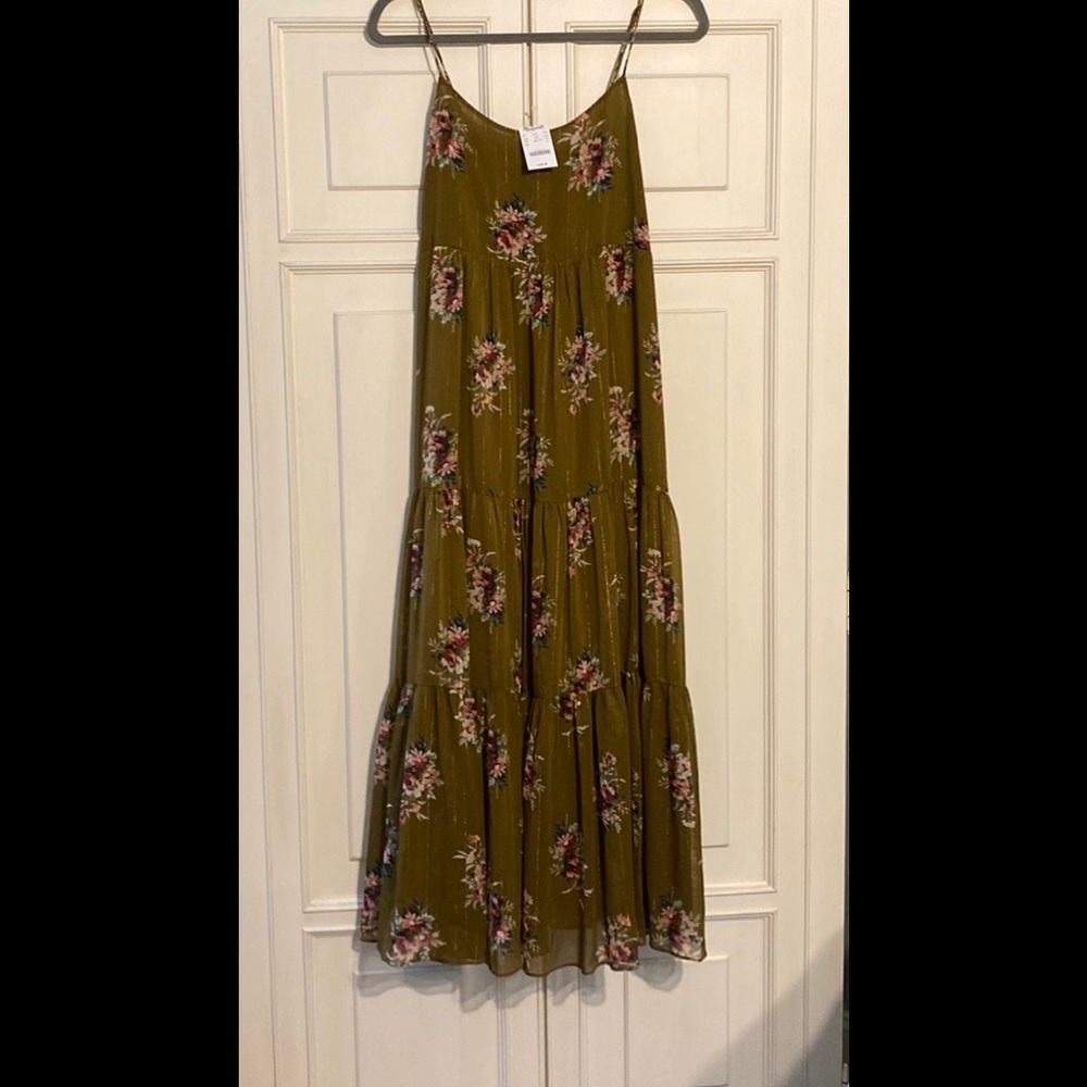 NWT Madewell floral tiered maxi dress
